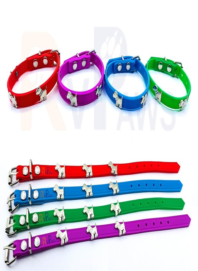 Pups&Pets طوق للقطط من Pups&Pets مصنوع من مطاط TPR ملون وسيليكون، طوق مطاطي ناعم للكلاب الصغيرة والجراء 10 مم - عبوة من قطعة واحدة - Image 1